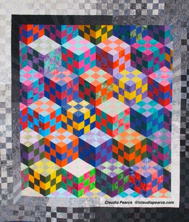 Tumbling blocks quilt