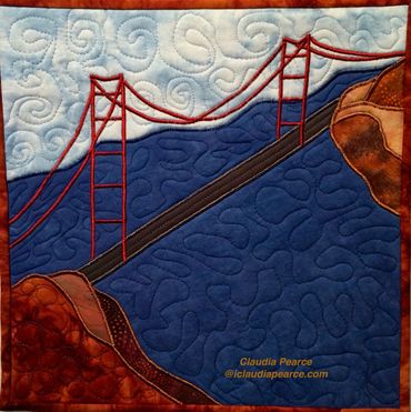 Golden Gate Bridge tiny quilt