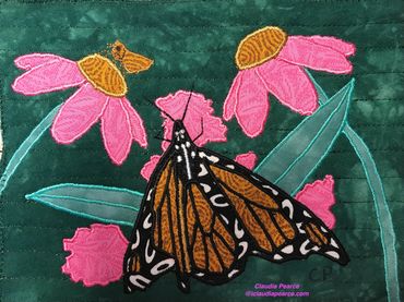 Monarch butterfly in flowers