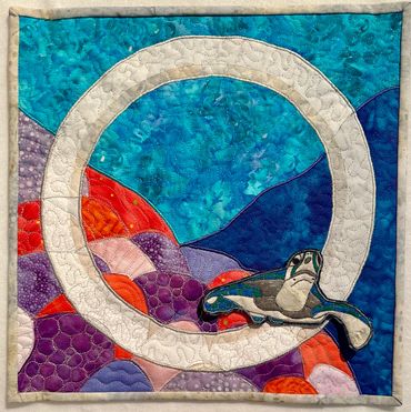 Turtle on Reef with Platinum Porthole