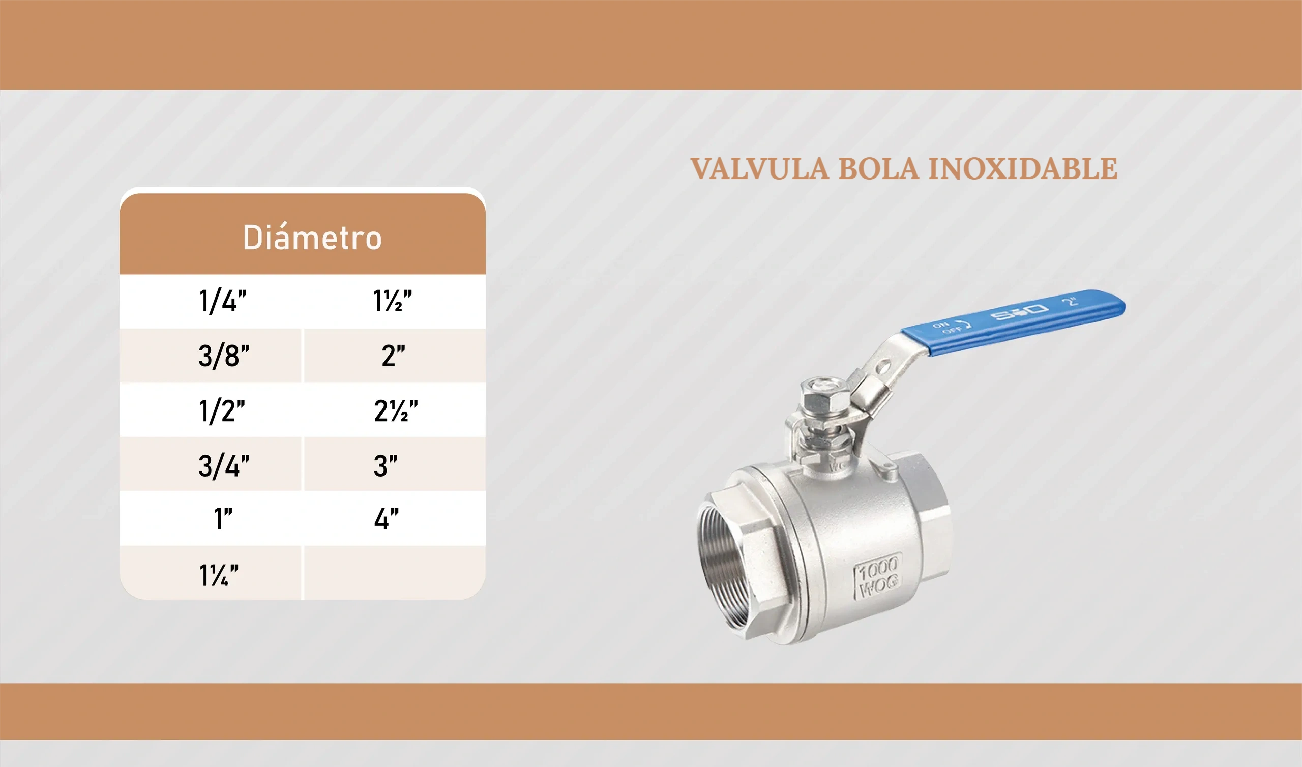 Valvula Bola Inoxidable