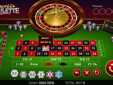 European Roulette table game