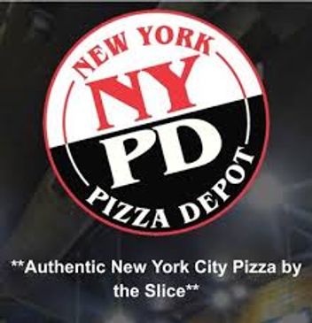 New York Pizza Depot logo and Authentic New York City Pizza by the Slice tagline