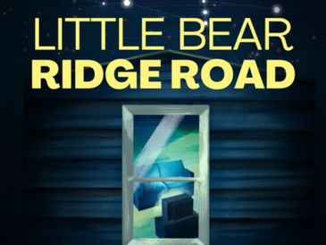 Cover art for Little Bear's album Ridge Road featuring a window and starry night.