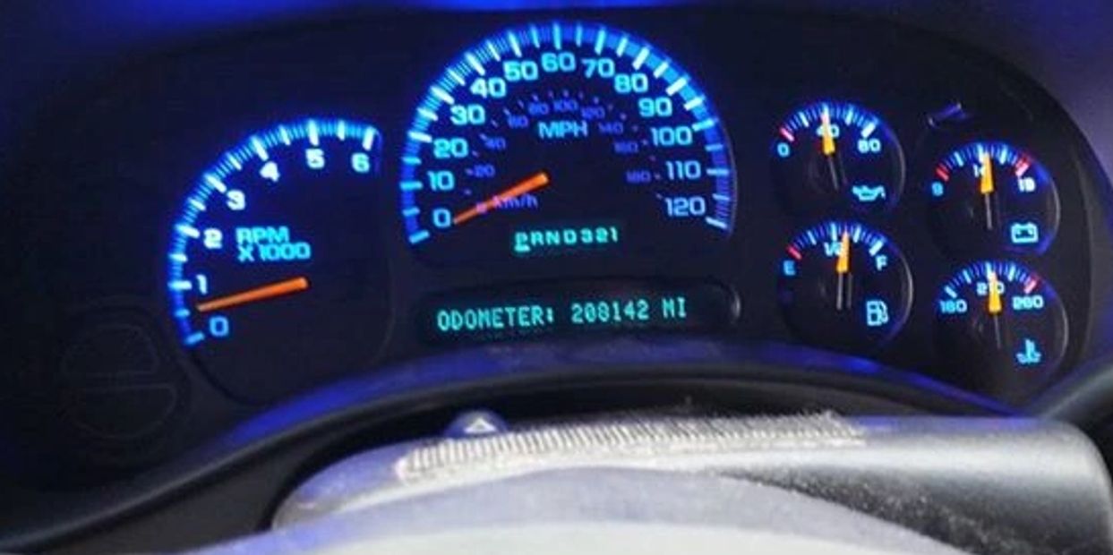 Blue LEDs on Silverado speedometer