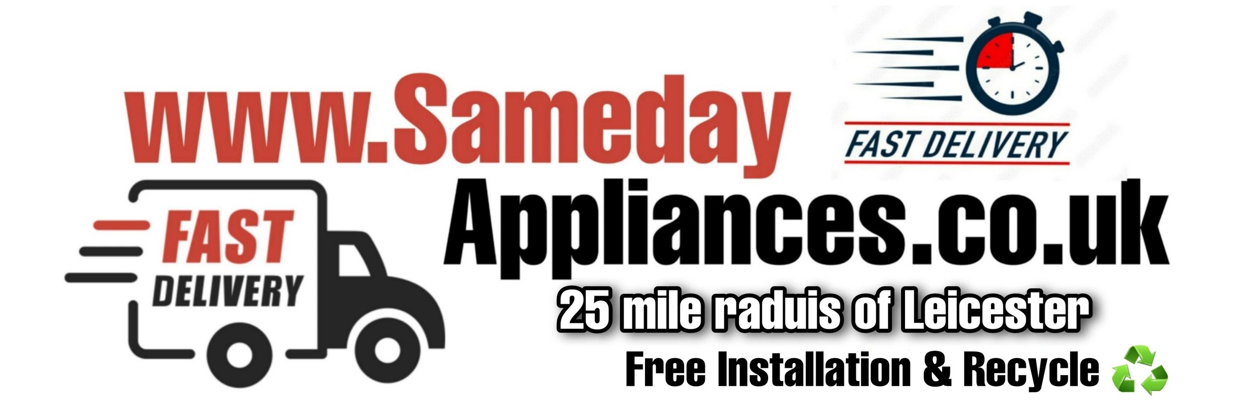 Sameday appliances washing machines delivered fast in Leicester