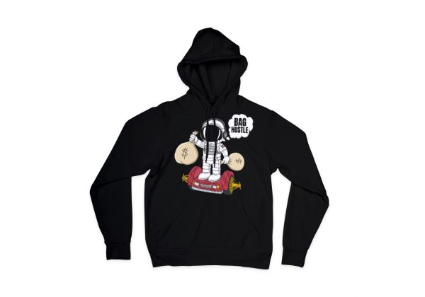 Black BAG HUSTLE Hoodie
