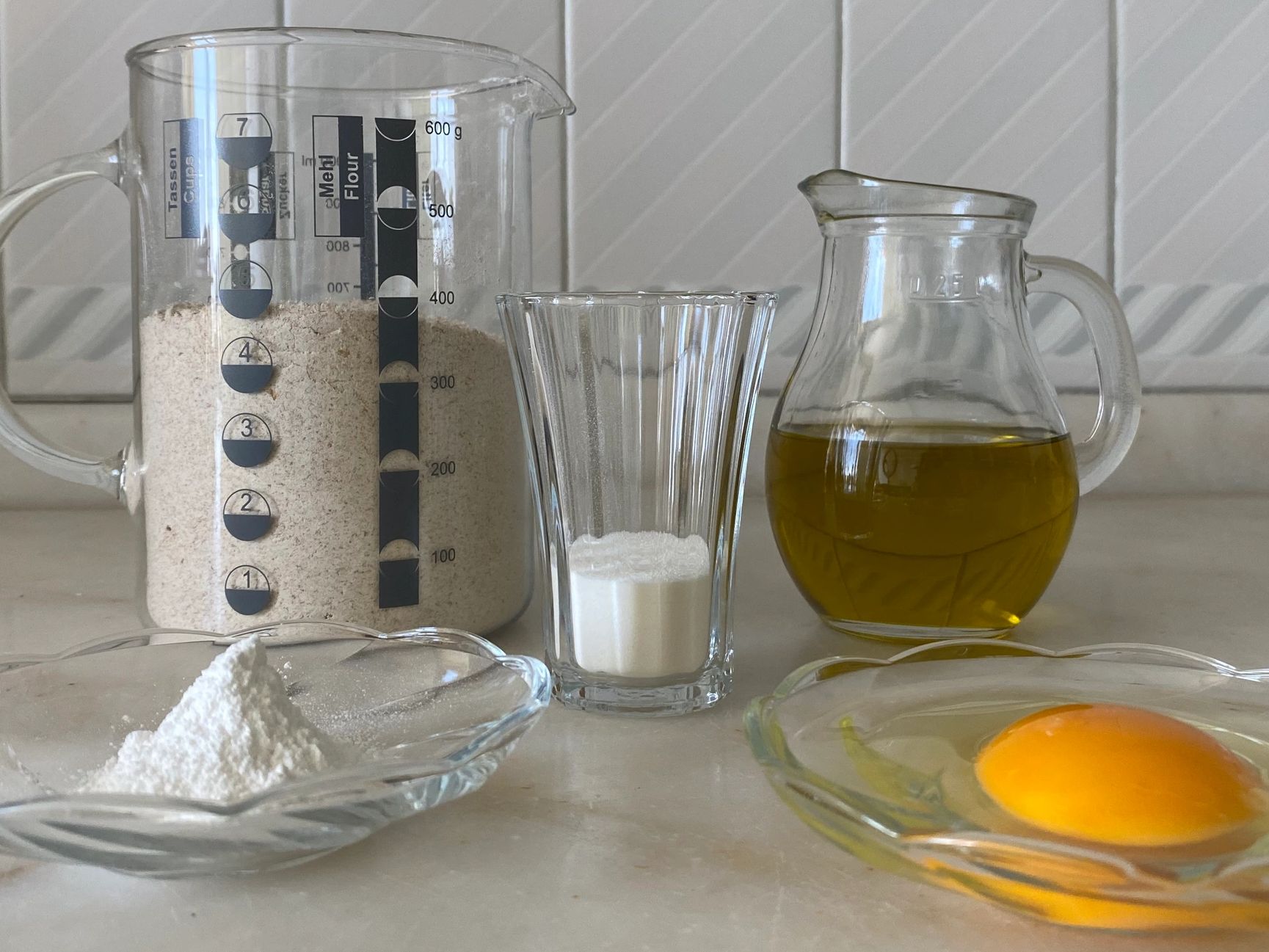 Oat Flour Olive Oil Stevia Egg Baking Powder