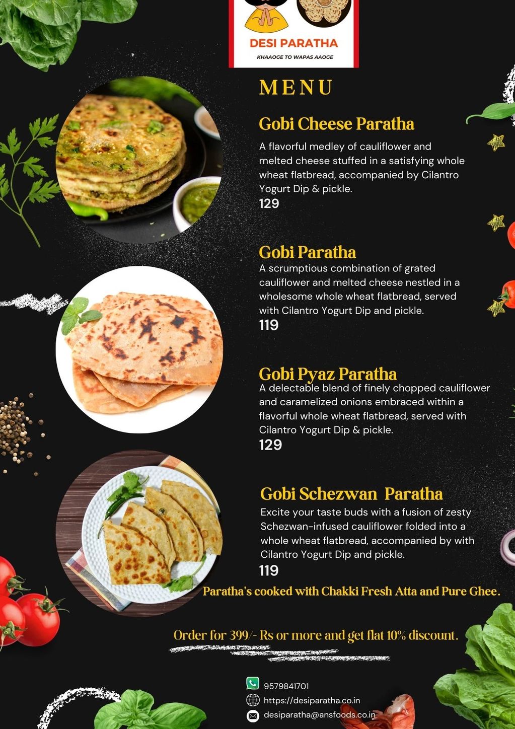 Parathe Menu Menu