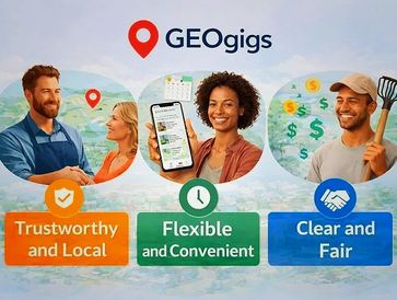 GEOgigs offers trustworthy local services, flexible convenience, and fair payments.