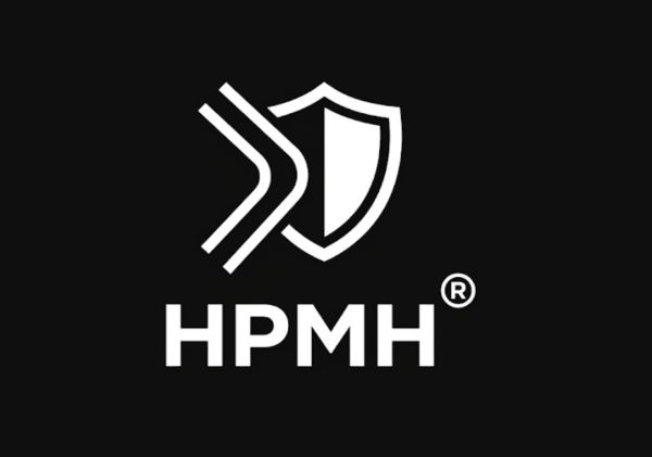 Logo with shield symbol and 'HPMH' text.