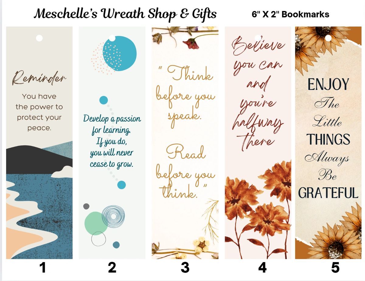 Inspirational Themed Bookmarks