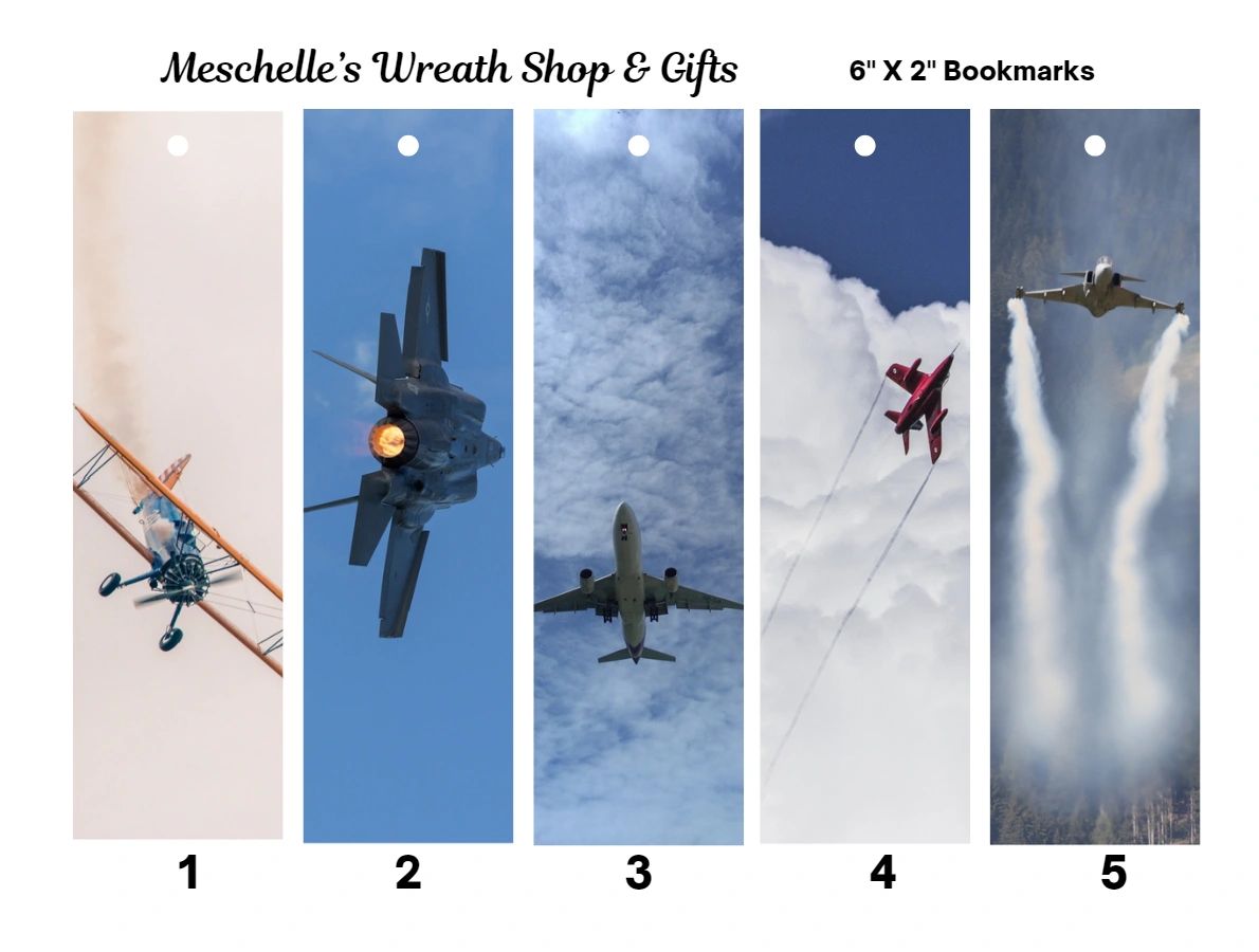 Airplane Themed Bookmarks