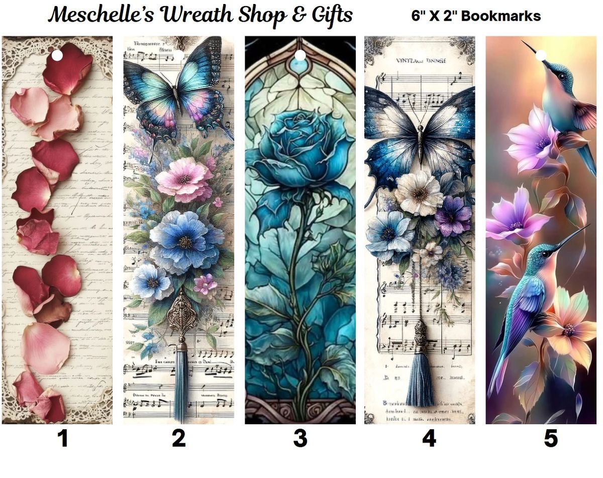Floral Themed Bookmarks