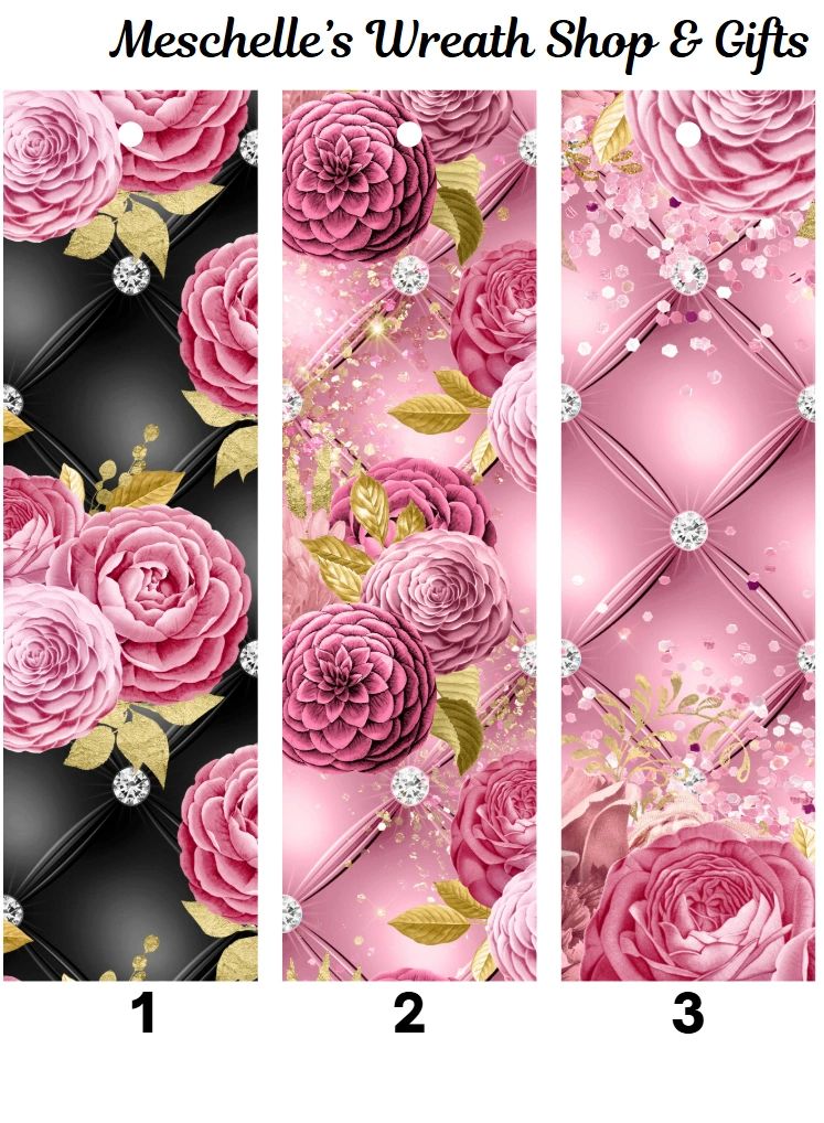 Quilted Roses Themed Bookmarks