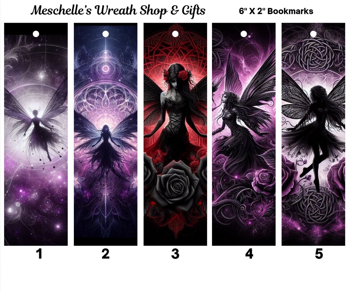 Goth Fairies Themed Bookmarks