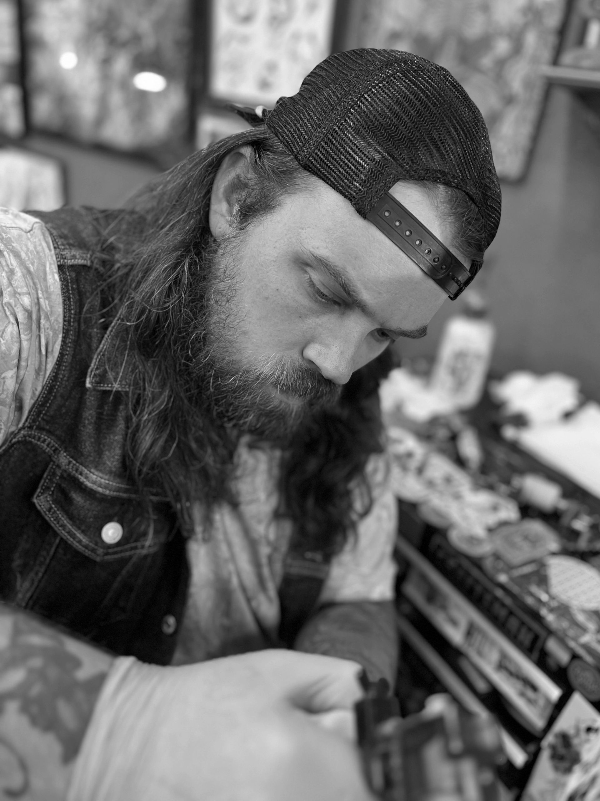Dru Craig Tattooing at Boise Tattoo company. 