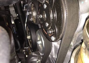 Serpentine drive belts run all accessories on the car. Power steering, water pump, air conditioning 