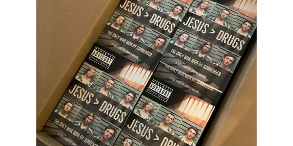 A shipment of Jesus > Drugs books arriving.