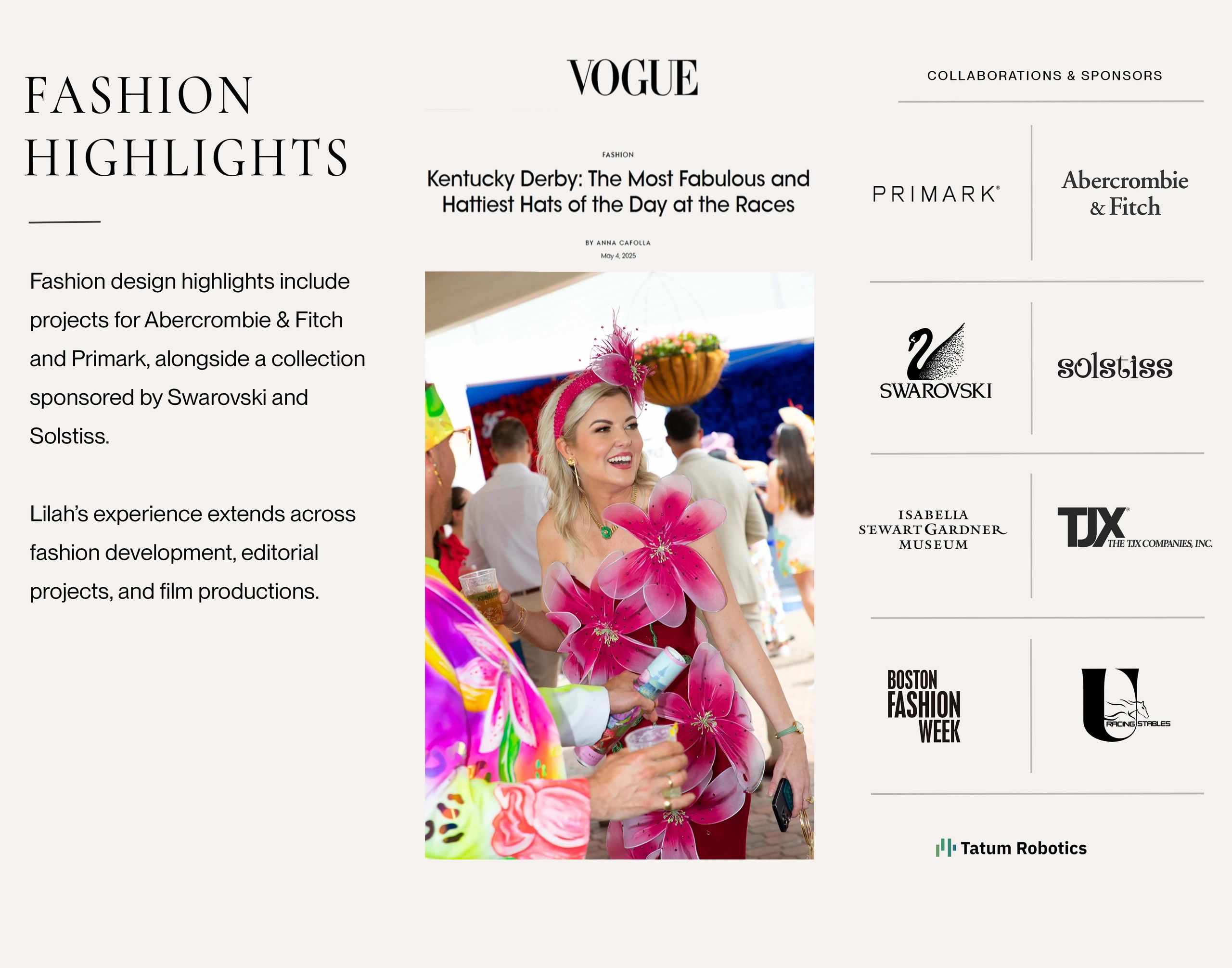 Fashion highlights and collaborations with major brands for Kentucky Derby hats.