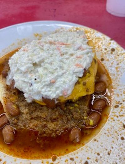 4 way lunch chili cheese burger