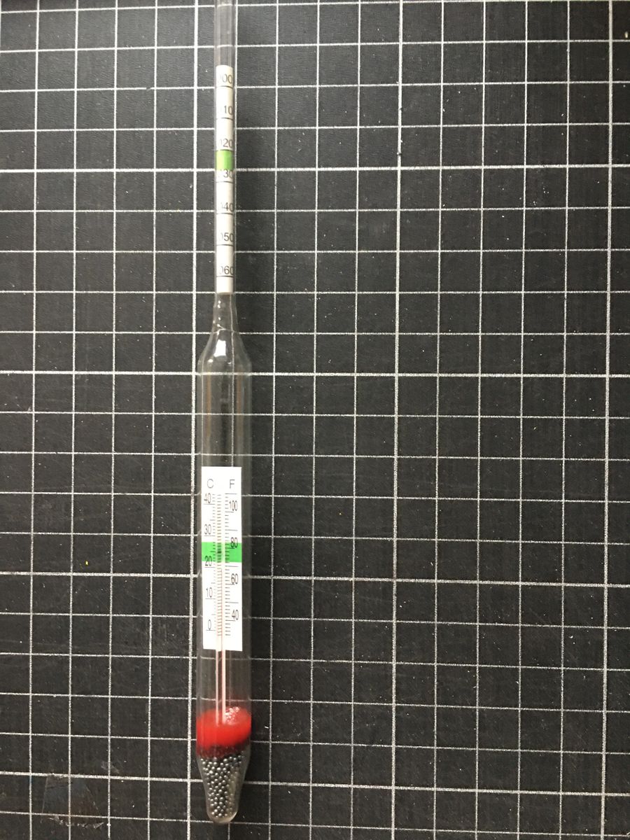 Easy Read Specific Gravity Hydrometer Glass 200mm Long