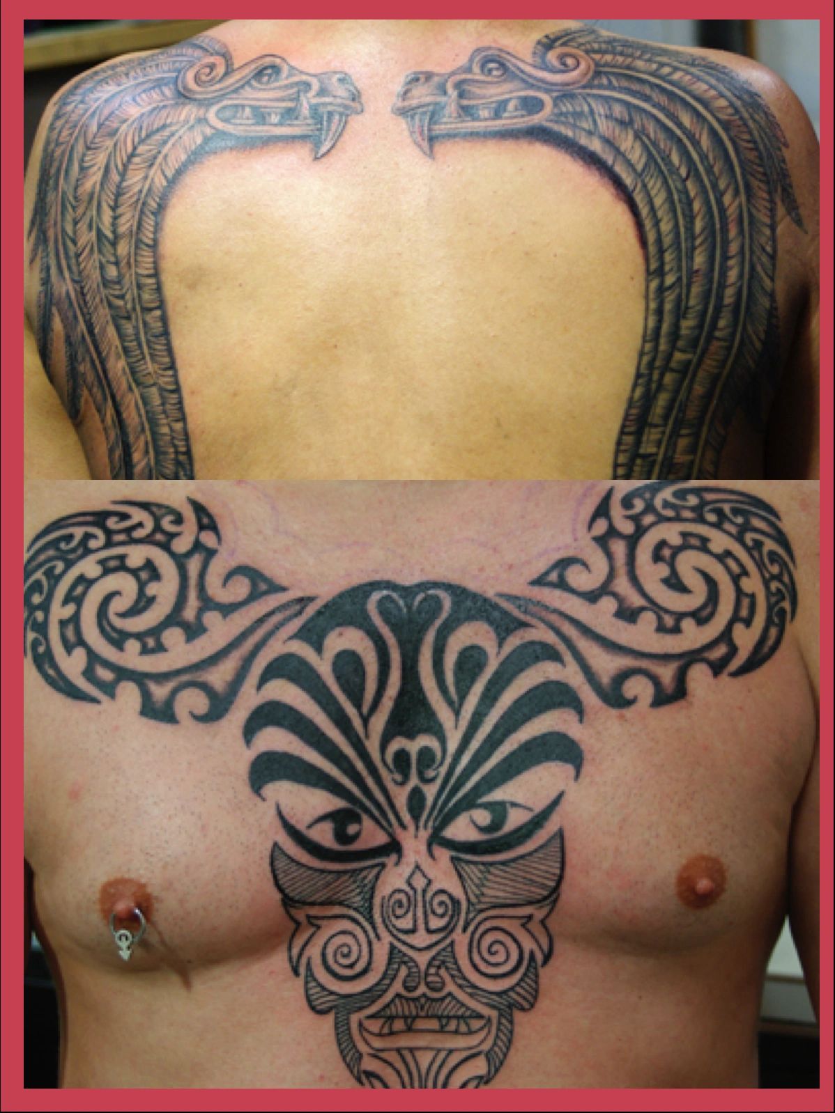 aztec chest tattoos designs