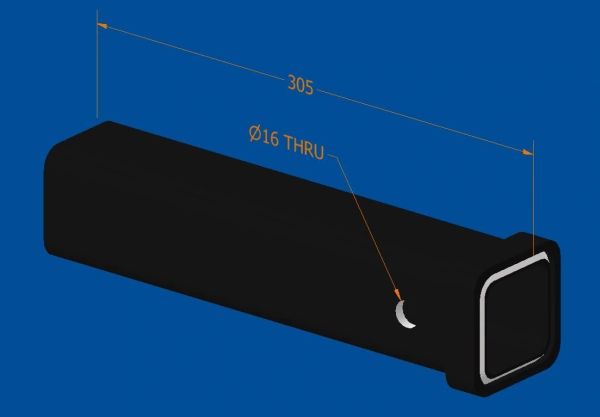 TOWBAR Receiver Tube-To fit 50x50 RHS