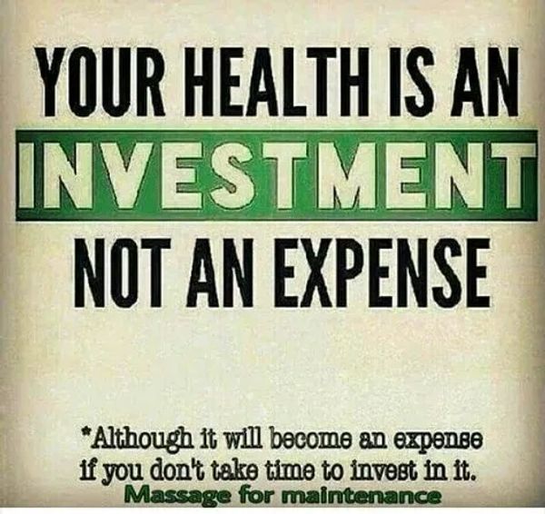 your health is an investment not an expense
