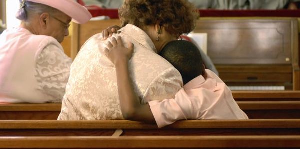 Worshippers at Second Mount Olive Baptist Church, Hamilton, Virginia. June 2009