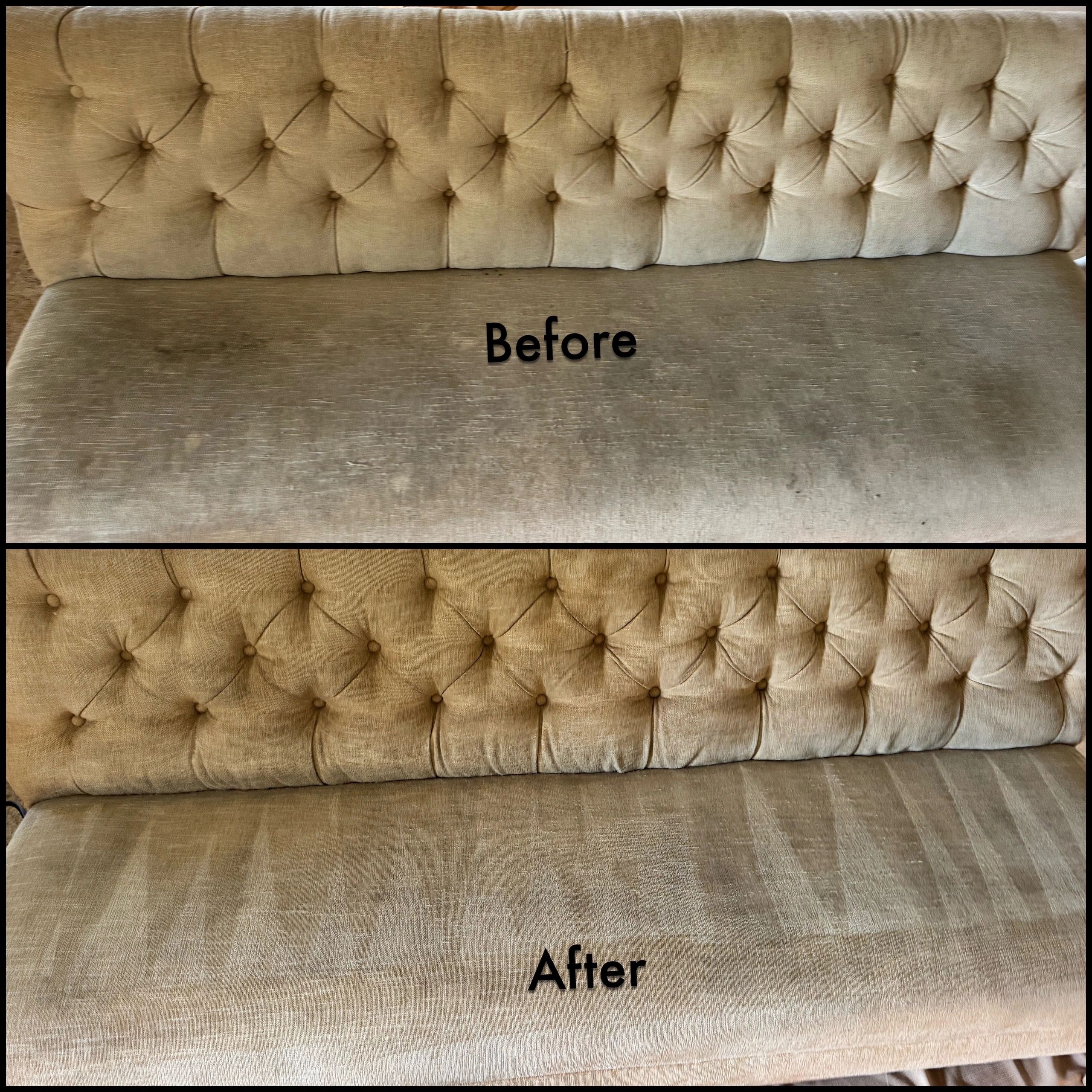 Before and after furniture upholstery cleaning — Bethlehem PA