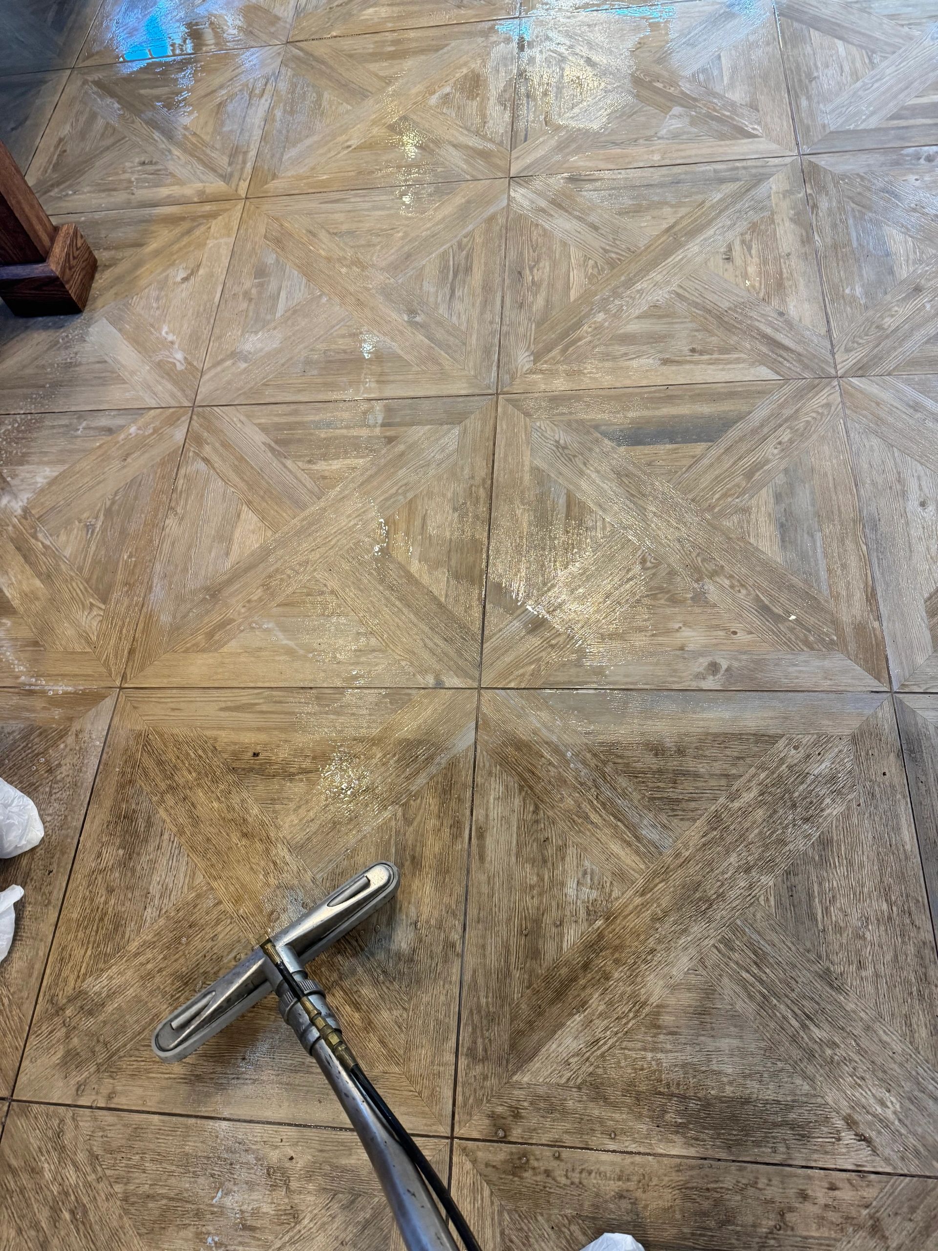 Hardwood floor cleaning before and after — Lehigh Valley PA