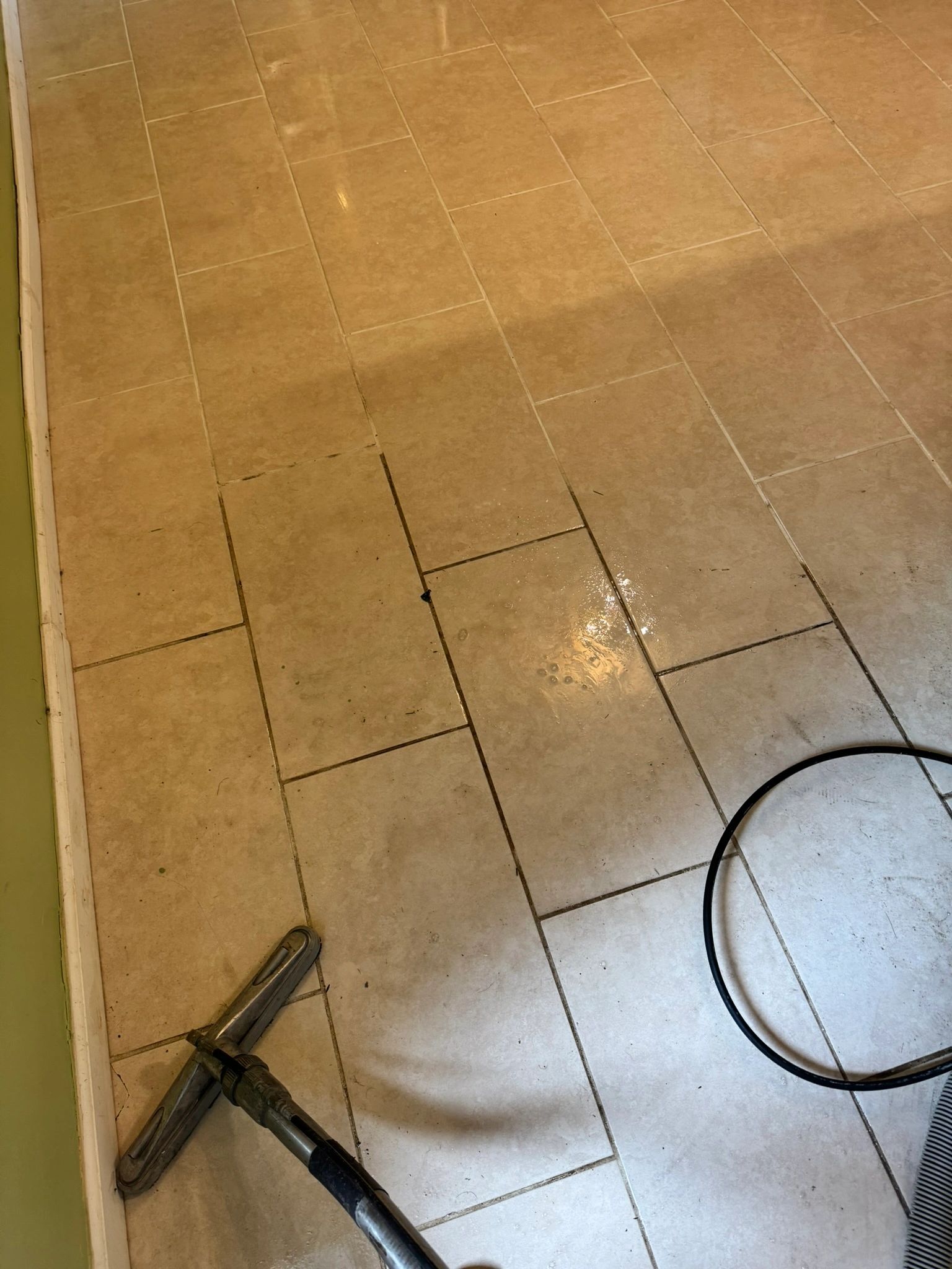 Before and after tile and grout cleaning — Lehigh Valley PA