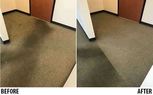 Before and after commercial carpet care — Lehigh Valley PA