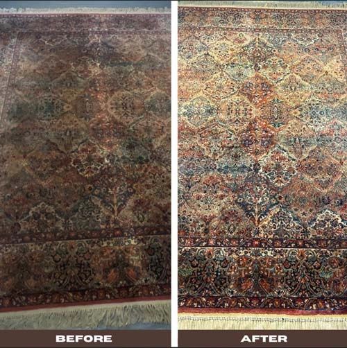 Before and after rug cleaning — Bethlehem PA
