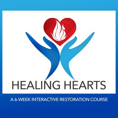 Logo for Healing Hearts, a 6-week interactive restoration course.
