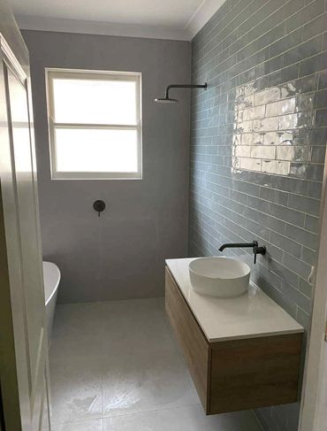 Bathroom renovation fit off complete at Somersby.