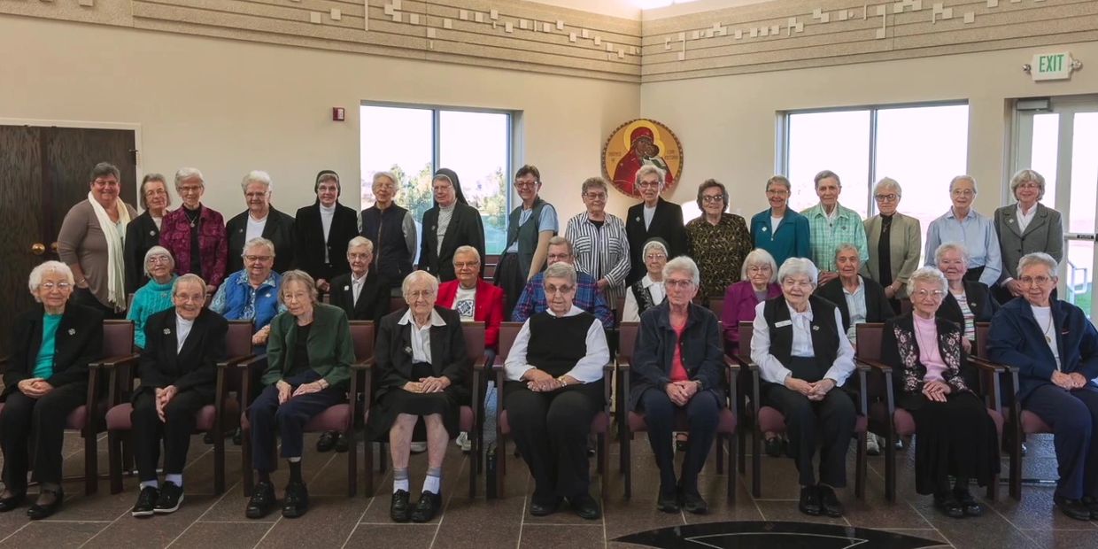 Group photo of sisters of Mother of God Monastery