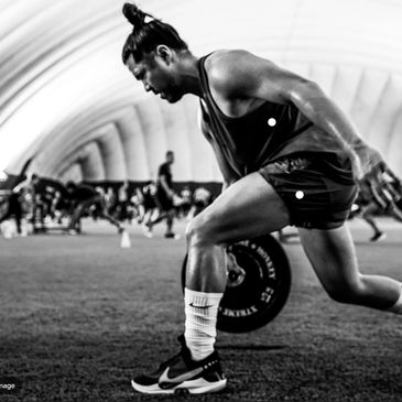 fitness training, strength and conditioning. A person working out. 