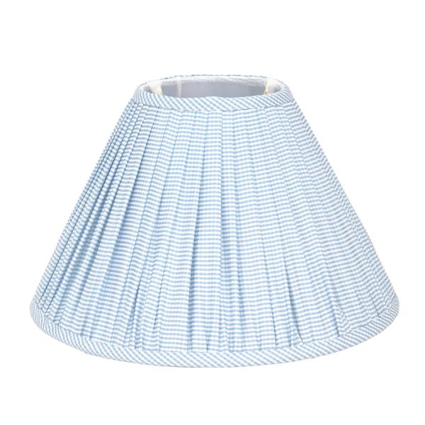 Blue Pleated Print Shade
