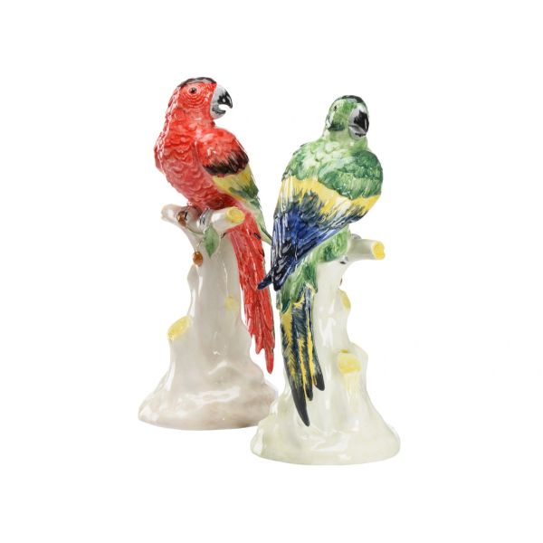 Large Parrots with Cherries (Pair)