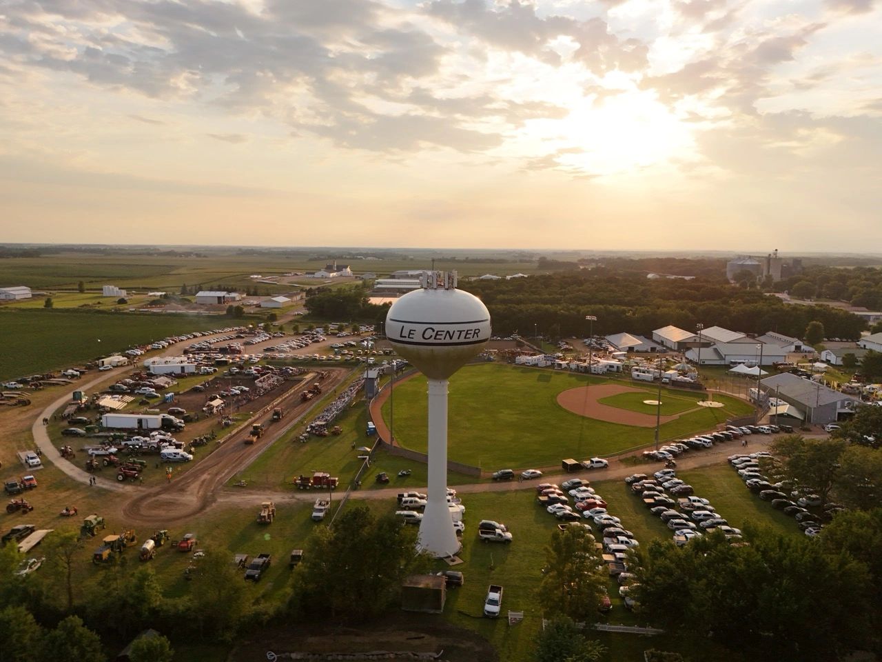 Drone photo of Le Sueur County Fair