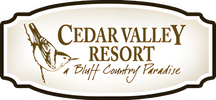 Photo of the Cedar Valley Resorts Sign In Whalan, Minnesota