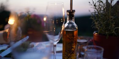 a decanter of olive oil #oliveoil