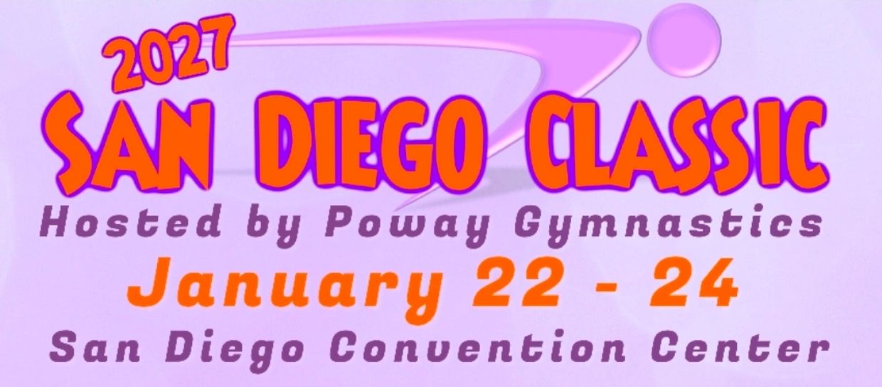 2027 San Diego Classic gymnastics event, January 22-24.