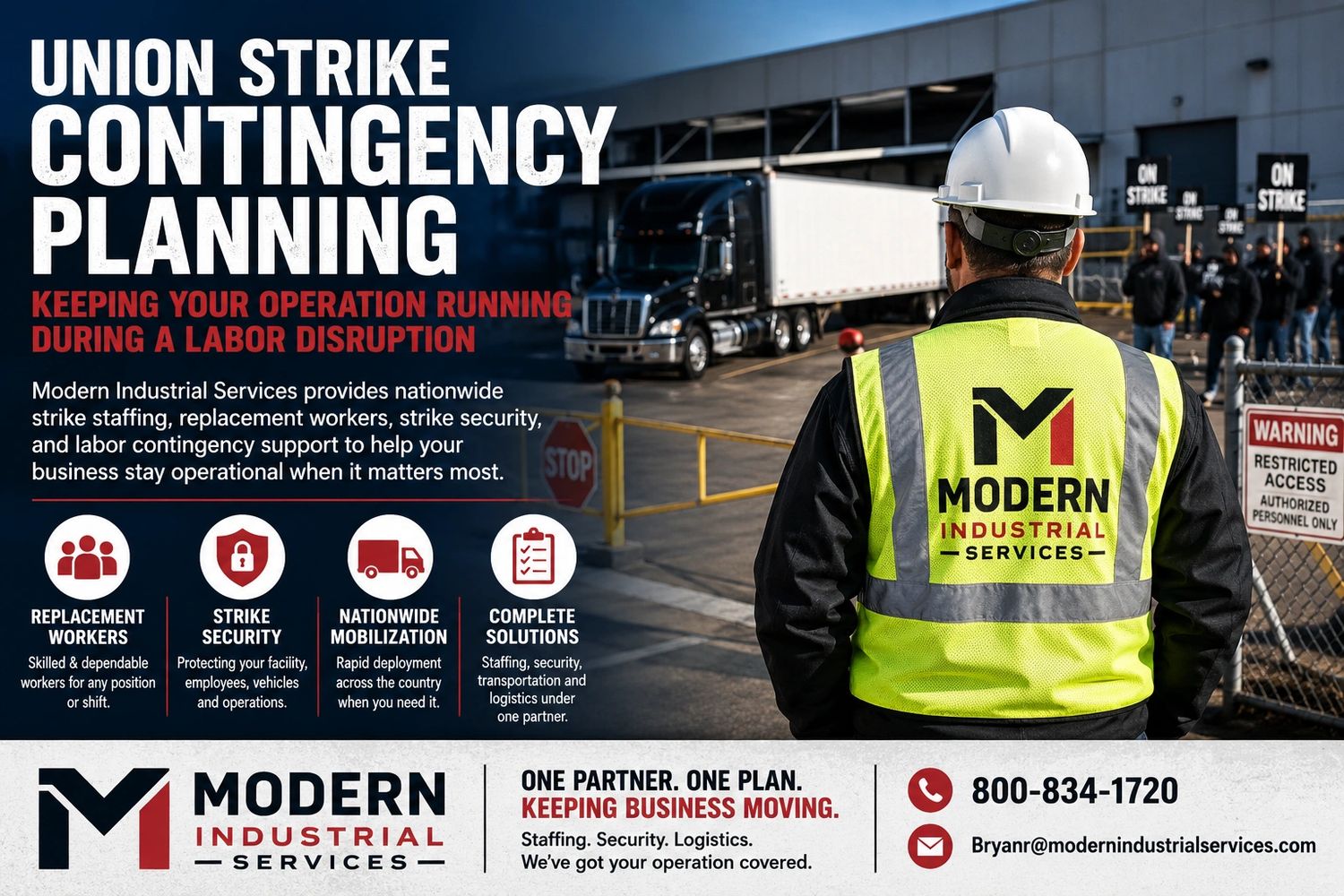 Strike staffing 
Strike security 
Union replacement workers 
Replacement workers for strike 