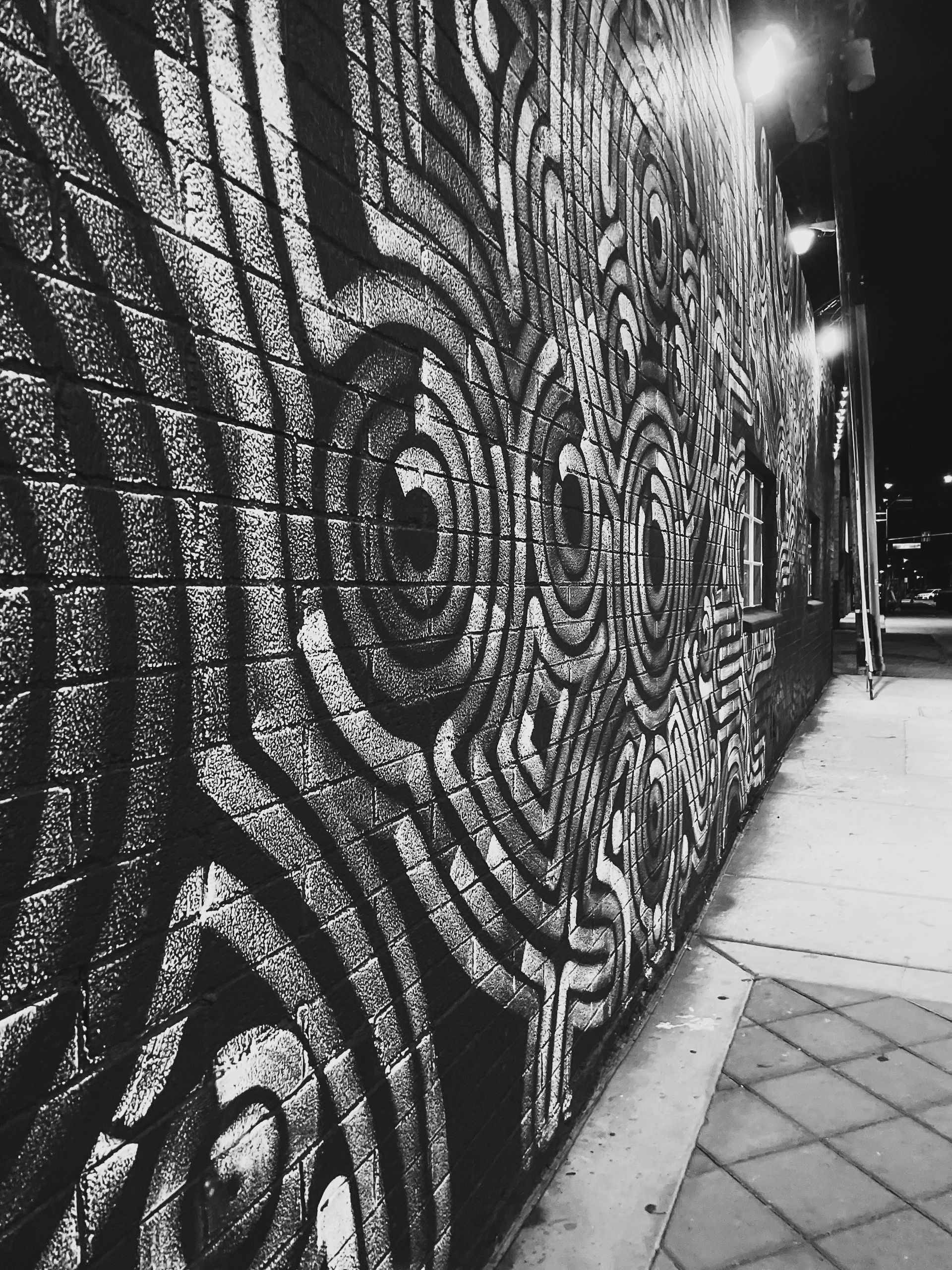 Black and white wall murals