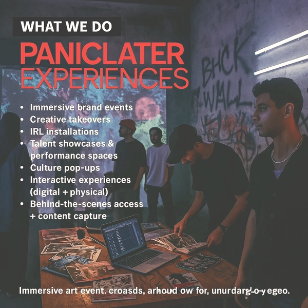Immersive experimental creative talent management and activations 