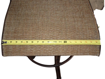 Tape measure position for accurate replacement chair sling measurement