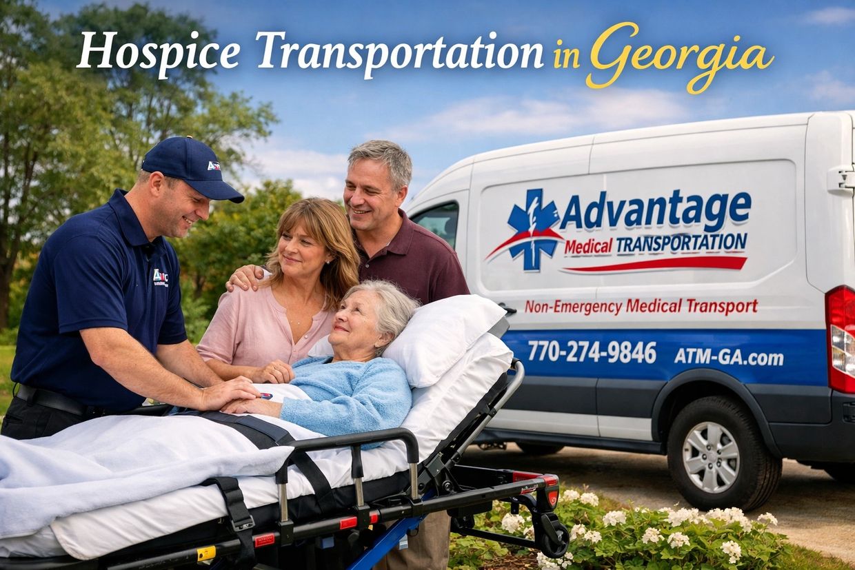 Compassionate hospice transportation near you in Georgia. Safe stretcher & wheelchair transport
